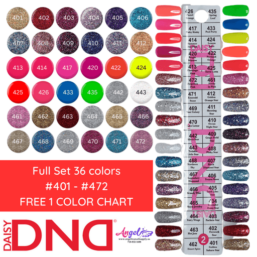 DND2 Collection 2 (Full Set 36 Colors 401 - 472) - Angelina Nail Supply NYC