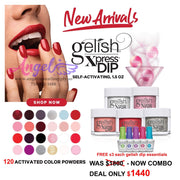 Full Collection Gelish Xpress Dip 120 colors & Free 3 Set Essentials - Angelina Nail Supply NYC
