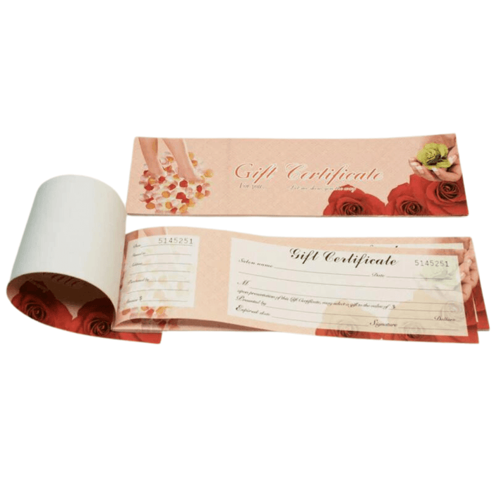 GIFT CERTIFICATE BOOK & ENVELOPE - Angelina Nail Supply NYC