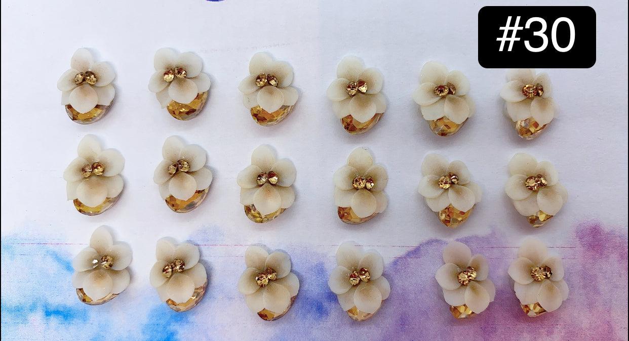 Handmade Nail 3D Flower (#021 - #030) - Angelina Nail Supply NYC