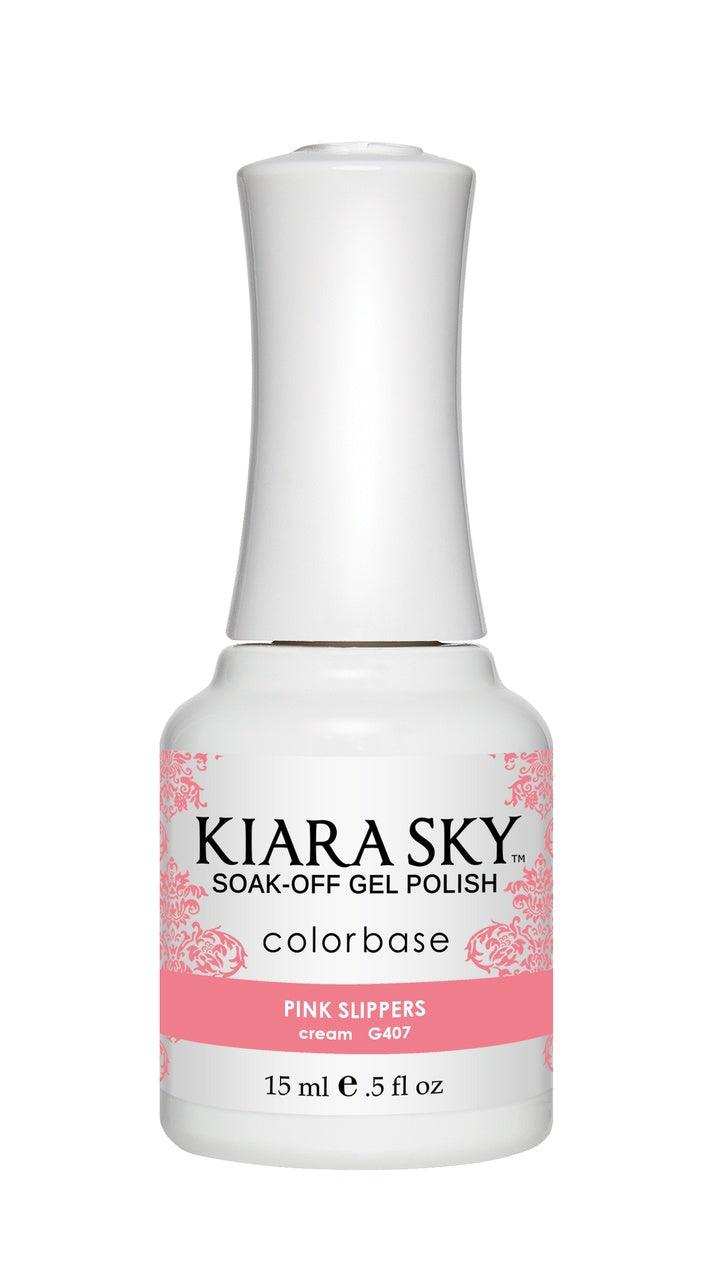 Kiara Sky Gel Color 407 Pink Slippers - Angelina Nail Supply NYC