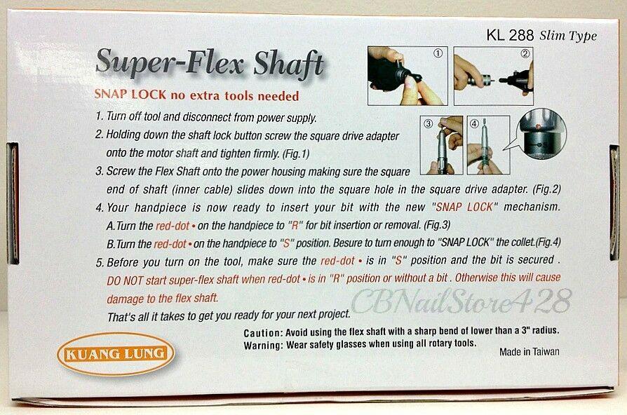 Kuang Lung KL 288 Super-Flex Shaft Slim type | Snap Lock - Angelina Nail Supply NYC