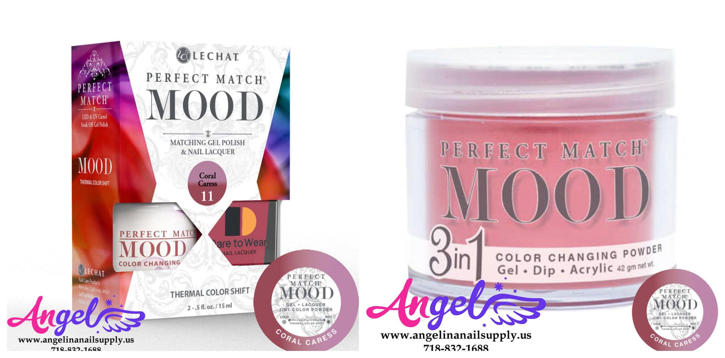 Lechat Perfect Match Mood 3in1 Combo 11 Coral Caress - Angelina Nail Supply NYC