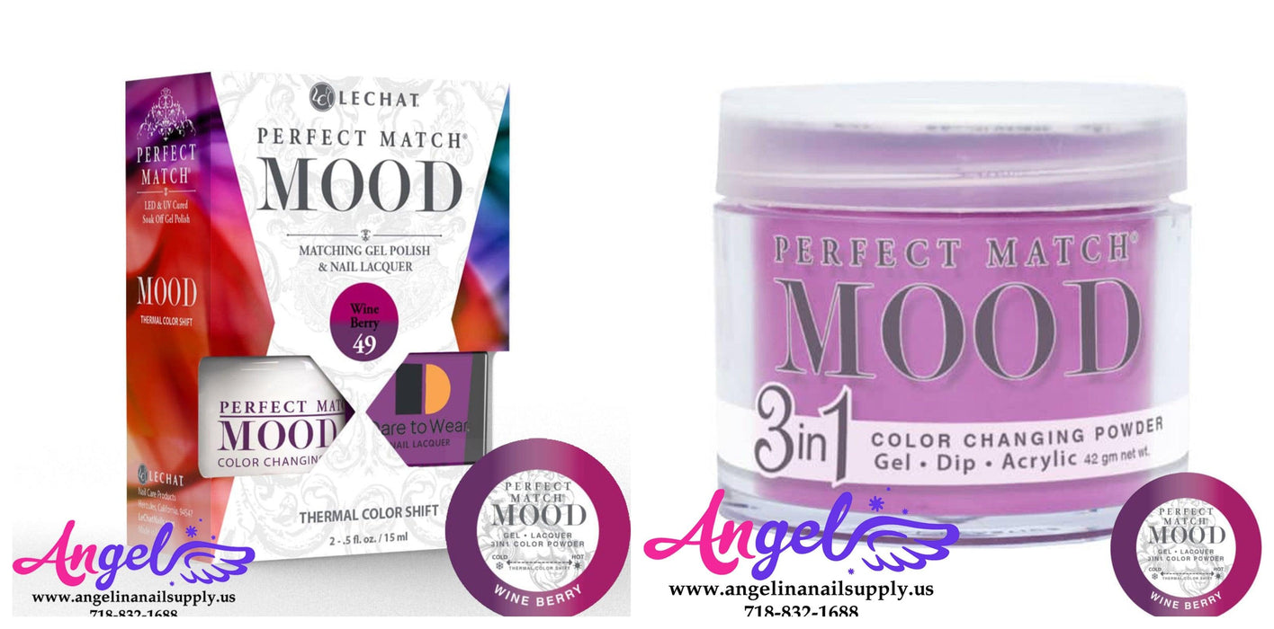 Lechat Perfect Match Mood 3in1 Combo 49 Wine Berry - Angelina Nail Supply NYC