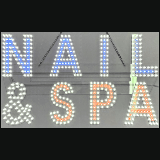 LED Neon Sign - Nail & Spa Sign - Angelina Nail Supply NYC