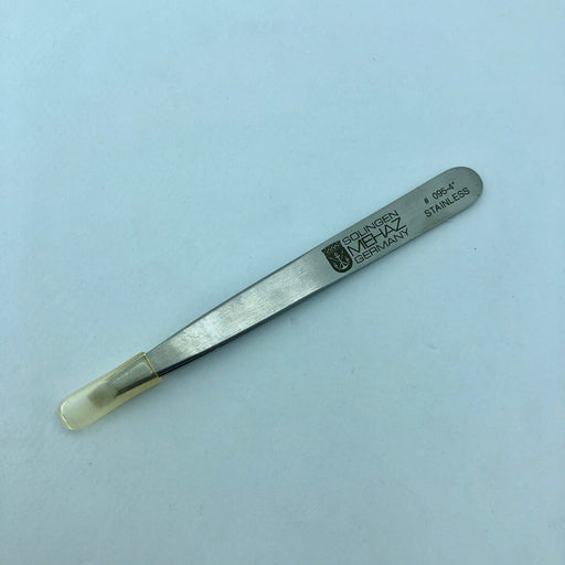 Mehaz Tweezer (silver) # 095-4" Stainless - straight - Angelina Nail Supply NYC