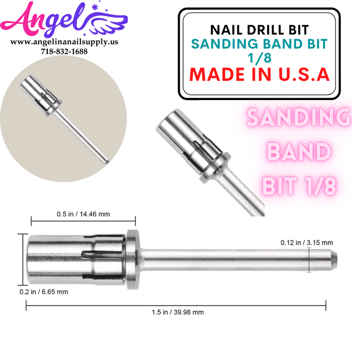 Nail Drill Bit - Sanding Band Bit 1/8 - Angelina Nail Supply NYC