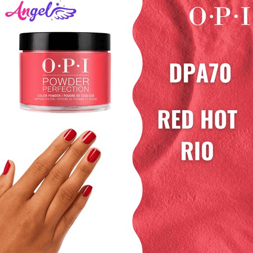 OPI Dip Powder DP A70 Red Hot Rio - Angelina Nail Supply NYC