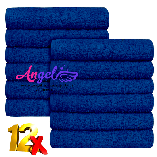 Pedicure Towel - Blue (Box of 144) - Angelina Nail Supply NYC
