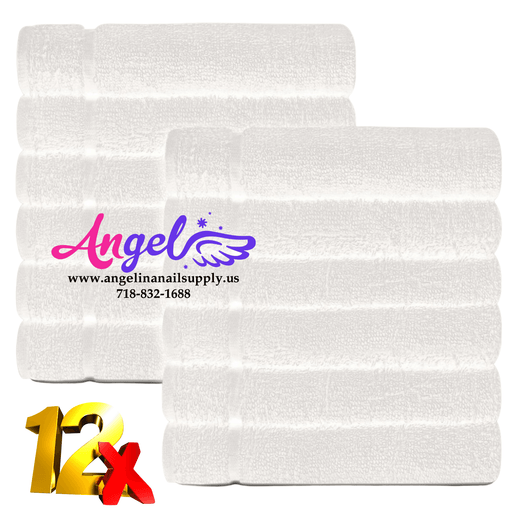 Pedicure Towel - White (Box of 144) - Angelina Nail Supply NYC