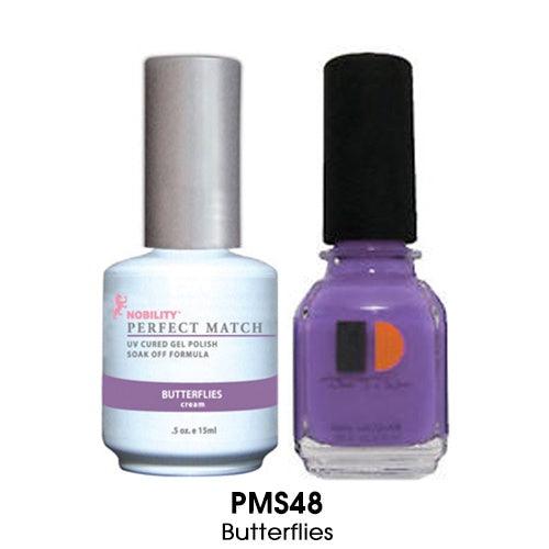 Perfect Match Gel Duo PMS 048 BUTTERFLIES - Angelina Nail Supply NYC