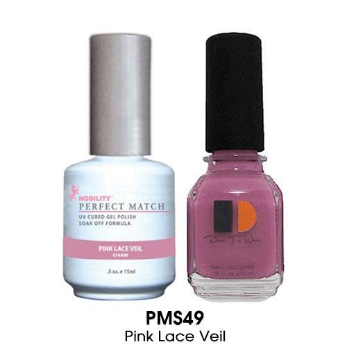 Perfect Match Gel Duo PMS 049 PINK LACE VEIL - Angelina Nail Supply NYC