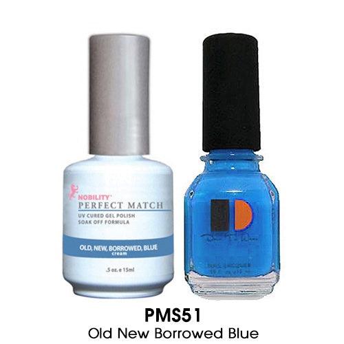Perfect Match Gel Duo PMS 051 OLD, NEW, BORROWED, BLUE - Angelina Nail Supply NYC