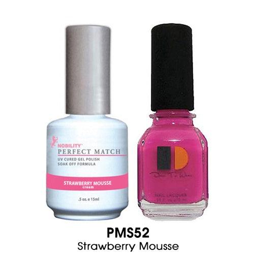 Perfect Match Gel Duo PMS 052 STRAWBERRY MOUSSE - Angelina Nail Supply NYC