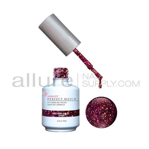 Perfect Match Gel Duo PMS 057 RED RUBY RULES - Angelina Nail Supply NYC