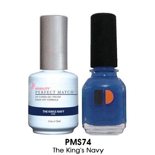 Perfect Match Gel Duo PMS 074 THE KINGS NAVY - Angelina Nail Supply NYC