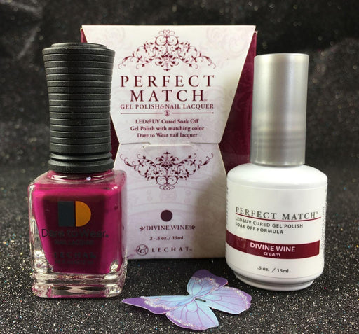 Perfect Match Gel Duo PMS 185 DIVINE WINE - Angelina Nail Supply NYC