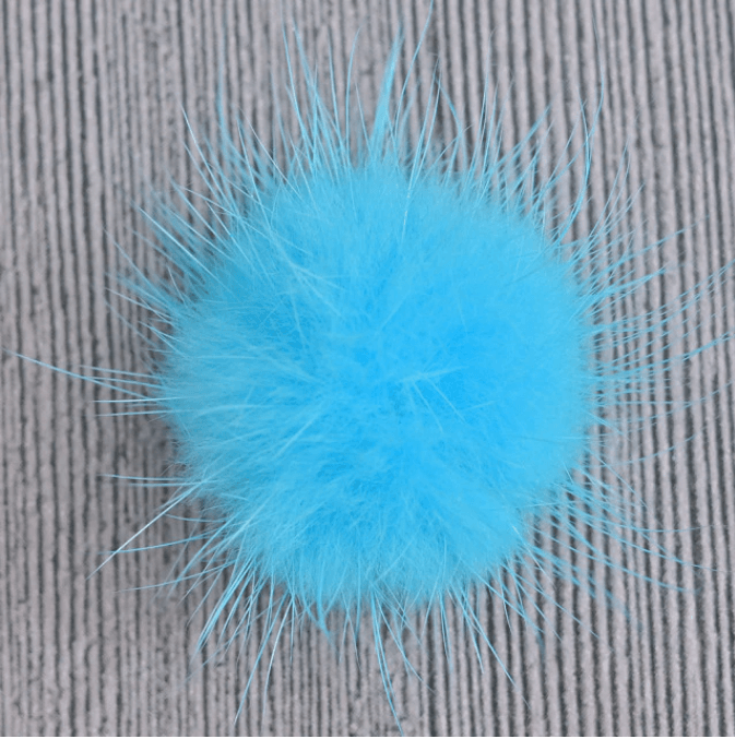 Pom Pom Fluffy Fur Balls Detachable Magnetic Nail Design (1pair) - Angelina Nail Supply NYC