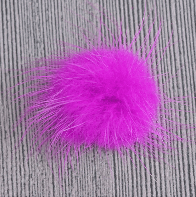 Pom Pom Fluffy Fur Balls Detachable Magnetic Nail Design (1pair) - Angelina Nail Supply NYC