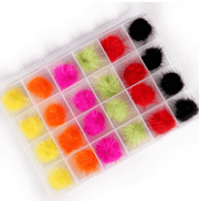 Pom Pom Fluffy Fur Balls Detachable Magnetic Nail Design (1pair) - Angelina Nail Supply NYC