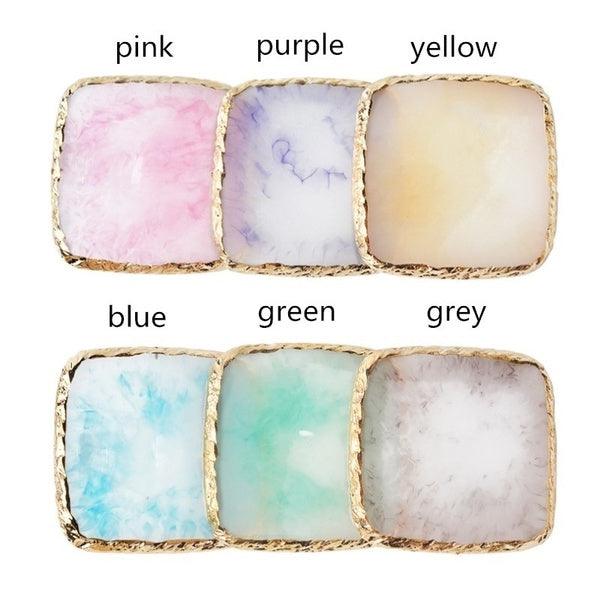 Resin Palette Agate Stone Dish | Tools For Color Mixing - Angelina Nail Supply NYC