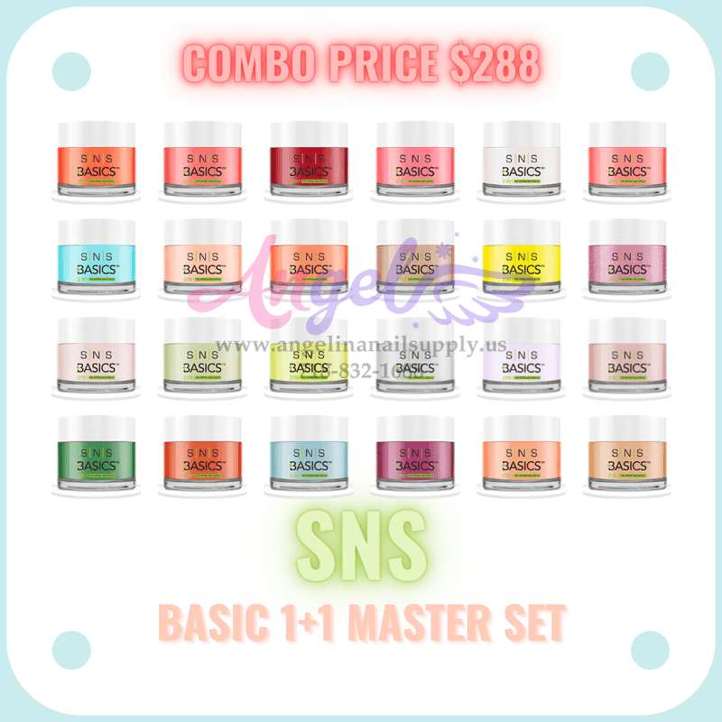 SNS Dip Powder Basic 1+1 Master Set - Angelina Nail Supply NYC
