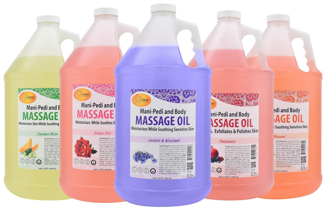 Spa Redi Massage Oil Cucumber & Melon (Box/4gal) - Angelina Nail Supply NYC