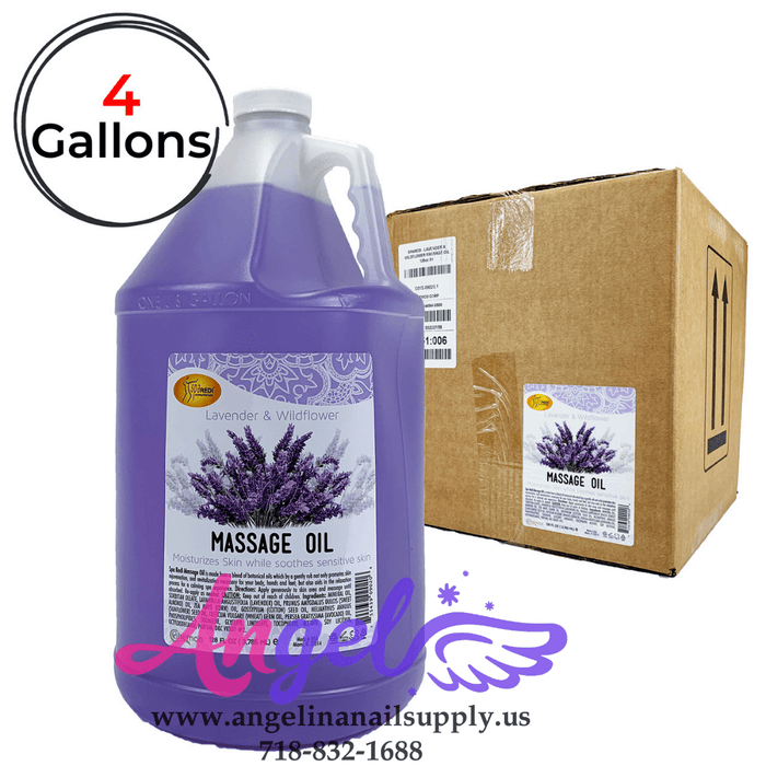 Spa Redi Massage Oil Lavender (Box/4gal) - Angelina Nail Supply NYC