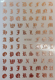 Sticker Letter & Number - Angelina Nail Supply NYC