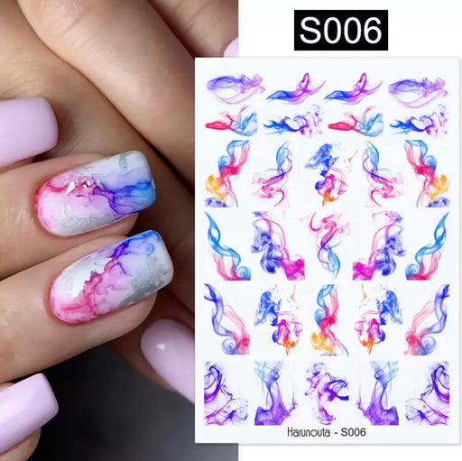 Sticker Marble - Smoke Design - Angelina Nail Supply NYC