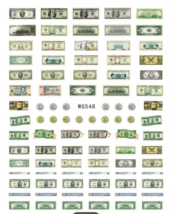 Sticker Money ($*$) - Angelina Nail Supply NYC