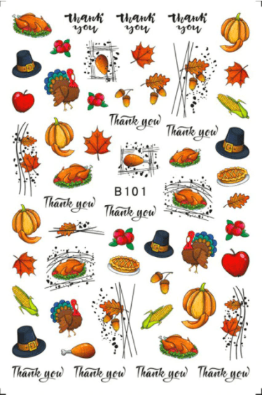 Sticker Thanksgiving - Angelina Nail Supply NYC