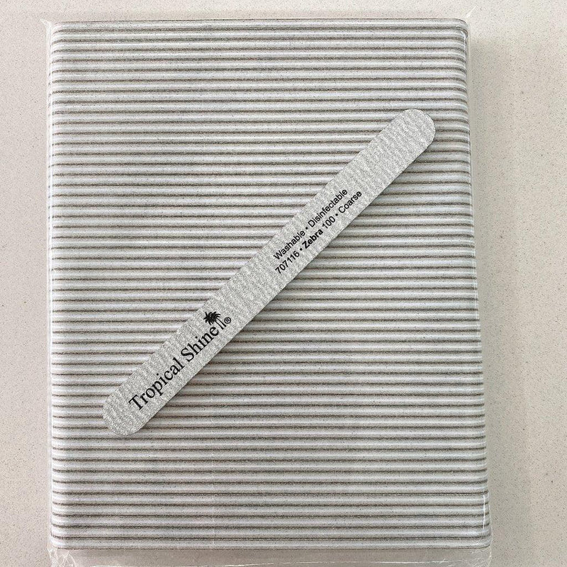 Tropical Nail File 100 (bag/ 50 pcs) - Angelina Nail Supply NYC